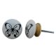 Black Butterfly Ceramic Cabinet Knob