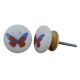 Orange Butterfly Ceramic Knob