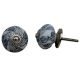 Grey Leaf Ceramic Knob