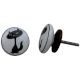 Black Cat White Ceramic Knob