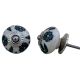 Forest Green Floral Ceramic Knob
