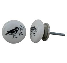 Black Bird Ceramic Knob