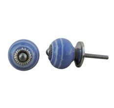 Blue Striped Small Knob