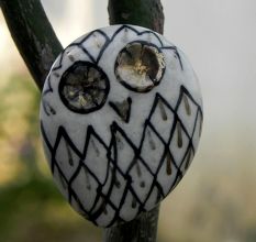 Black Owl Cabinet Bird Knob
