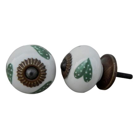 Smoky Green Heart Knob