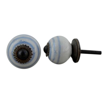 Blue Striped Small Knob