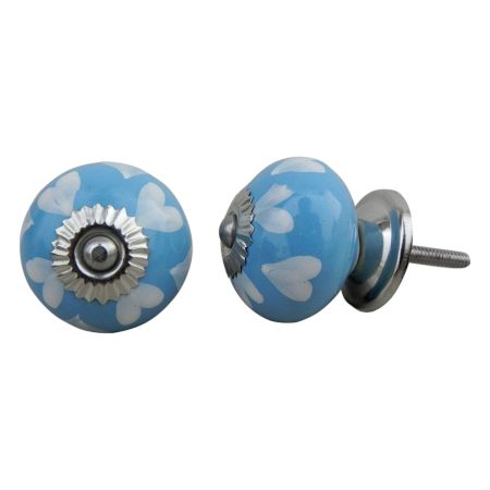 Sky Blue Heart Knob