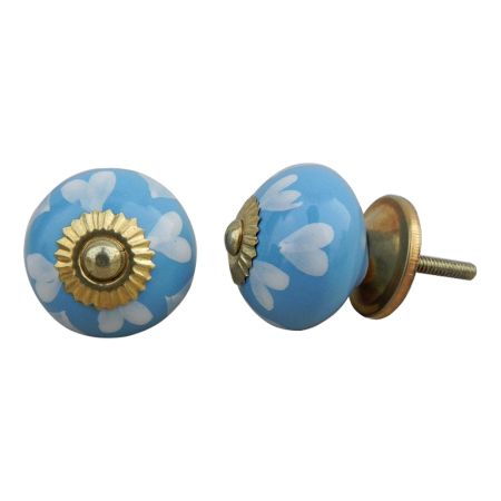 Sky Blue Heart Knob
