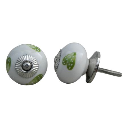 Lime Green Heart Knob