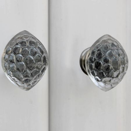 Clear Tortoise Glass Drawer Knob