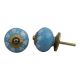 Turquoise Heart Dot Knob (1)