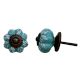 Sea Green Leaf Medium Ceramic Knob