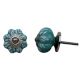 Sea Green Leaf Medium Ceramic Knob