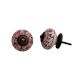 Red Zinnia Flower Ceramic Knob