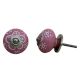 Pink Floral Ceramic Knob