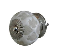 White Etched Ceramic Knob-27