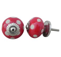 Red Etched Ceramic Knob 14