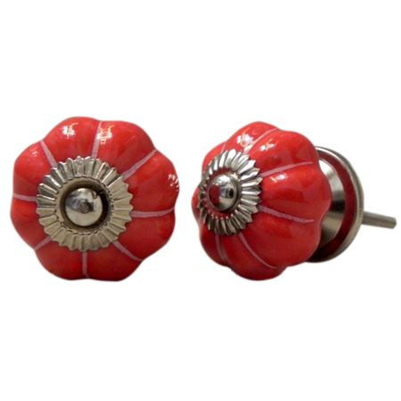 Red White Medium Knob