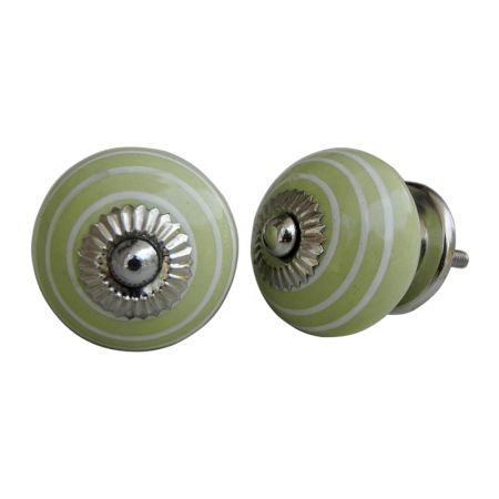 Light Lime White Knob