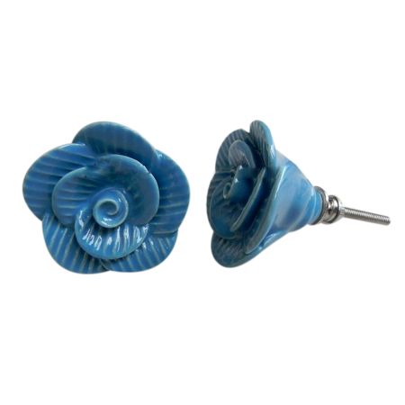 Sky Blue Rose Knob