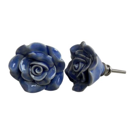 Blue Rose Knob