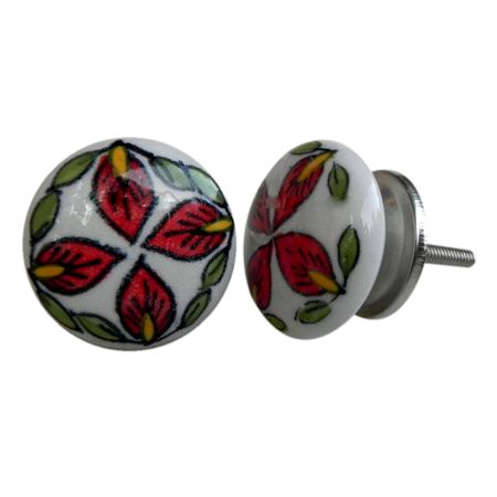 Life Floral Pattern Knob
