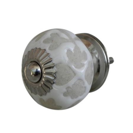 White Etched Ceramic Knob-27