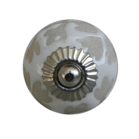 White Etched Ceramic Knob-27