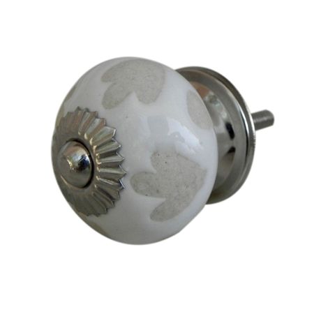 White Etched Ceramic Knob-26
