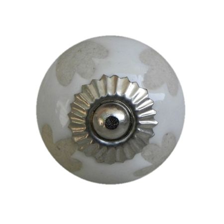 White Etched Ceramic Knob-26