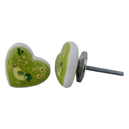 Bird Heart Ceramic Knob
