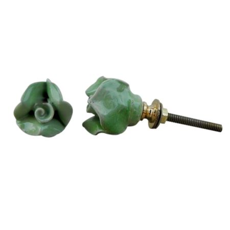 Green Small Rose Knob