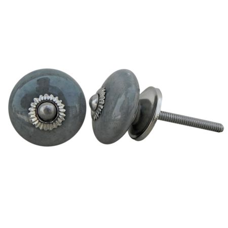 Grey Flat Small Knob