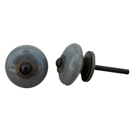 Grey Flat Small Knob