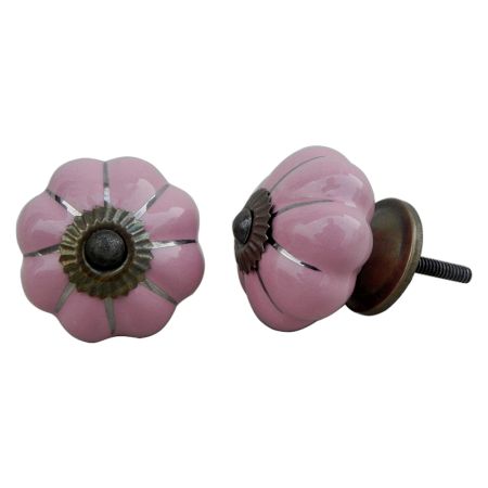 Pink Silver Melon Knob