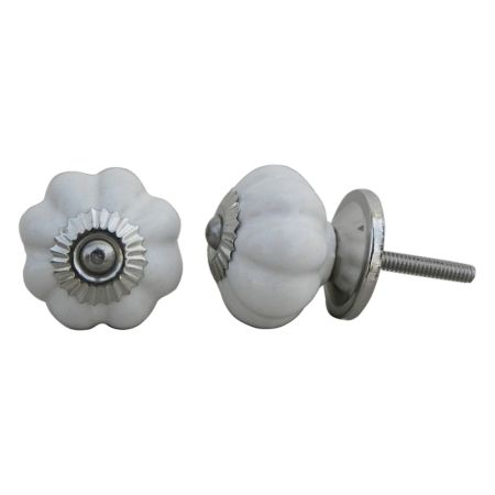 White Medium Melon Knob