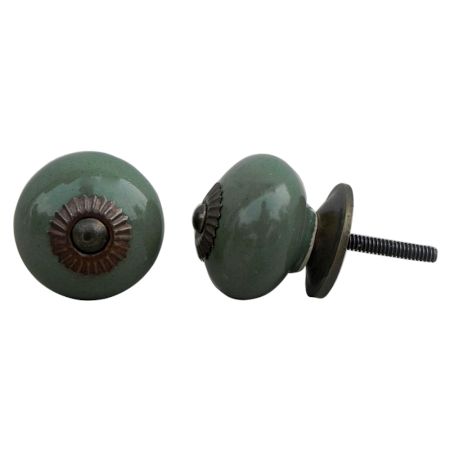 Olive Round Knob