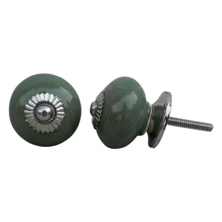 Olive Round Knob