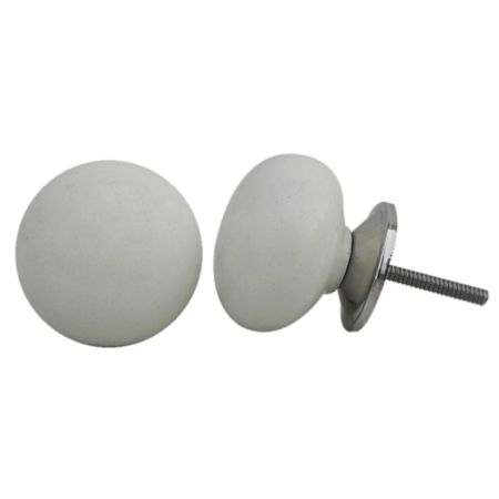 Cream Flat Knob