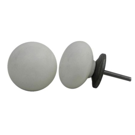 Cream Flat Knob