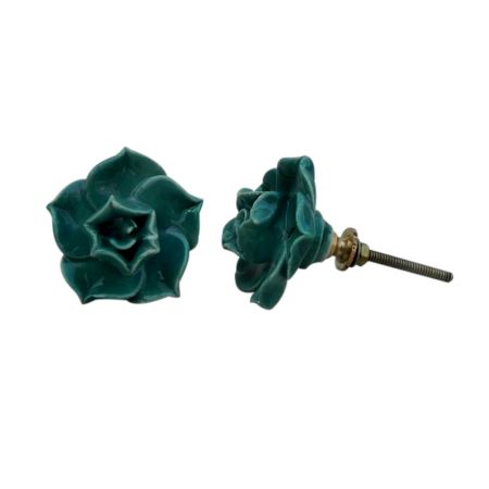 Sea Green Rose Knob