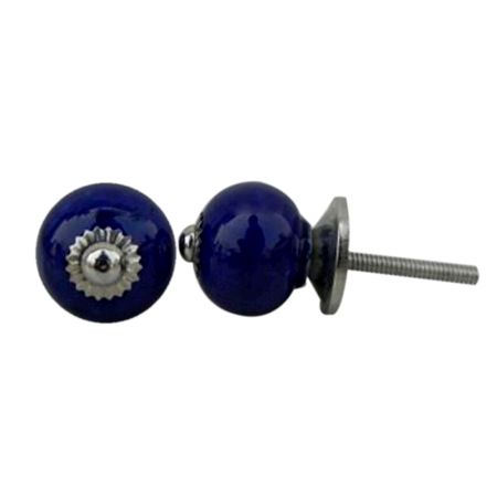 Navy Blue Ceramic Knob