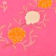 Pink Handmade Bed Sheet Linen with Yellow & White Floral Design Beautiful Decorative Stylish