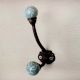 Sage Green Floral Iron Hook-EHG-13