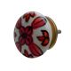 Red Flower Flat Knob
