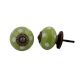 Lime Green White Polka Dotted Cabinet Knob