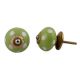Lime Green White Polka Dotted Cabinet Knob