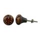 Red Floral Mustard Ceramic Bulb Knob