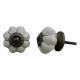 Cream Silver Medium Knob