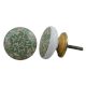 Green Floral  Flat Knob